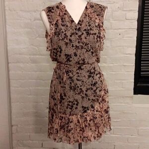 NEW All Saints Priya Petal dress wrap dress sleeveless tie short mini floral